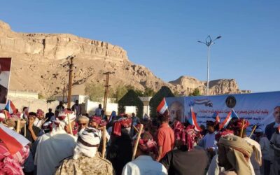 توافد شعبي وقبلي إلى مخيم الاعتصام بسيئون دعمًا لإعلان دولة الجنوب العربي