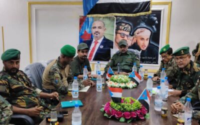 العميد السيد يترأس اجتماعاً بقيادات الحزام الأمني في أبين ويؤكد وقوفه الكامل مع القيادة الجنوبية ويشدد على رفع الجاهزية