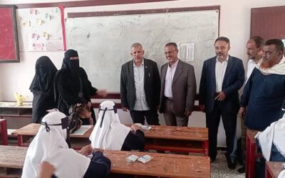 الجعري والحييد يدشّنان امتحانات الثانوية العامة للفصل الأول بالمحافظة