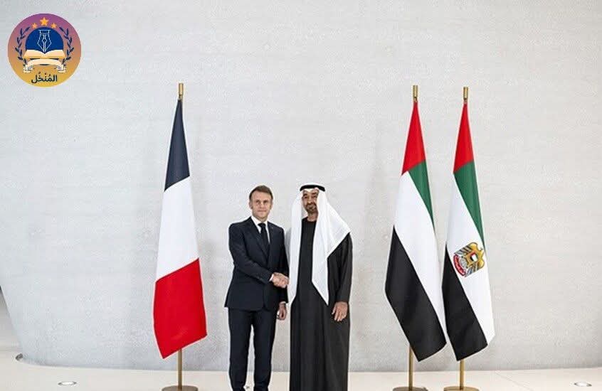 رئيس الإمارات يبحث مع الرئيس الفرنسي تعزيز العلاقات