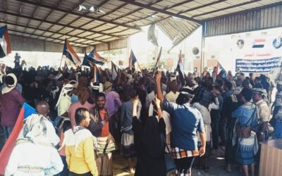 حشود جماهيرية من زنجبار وخنفر تتوافد إلى مخيم الاعتصام المفتوح للمطالبة بإعلان دولة الجنوب العربي
