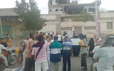 اعتصام ووقفة احتجاجية نظمها اهالي وابناء حارة النصر للمطالبة بأعتماد اللجنة المجتمعية