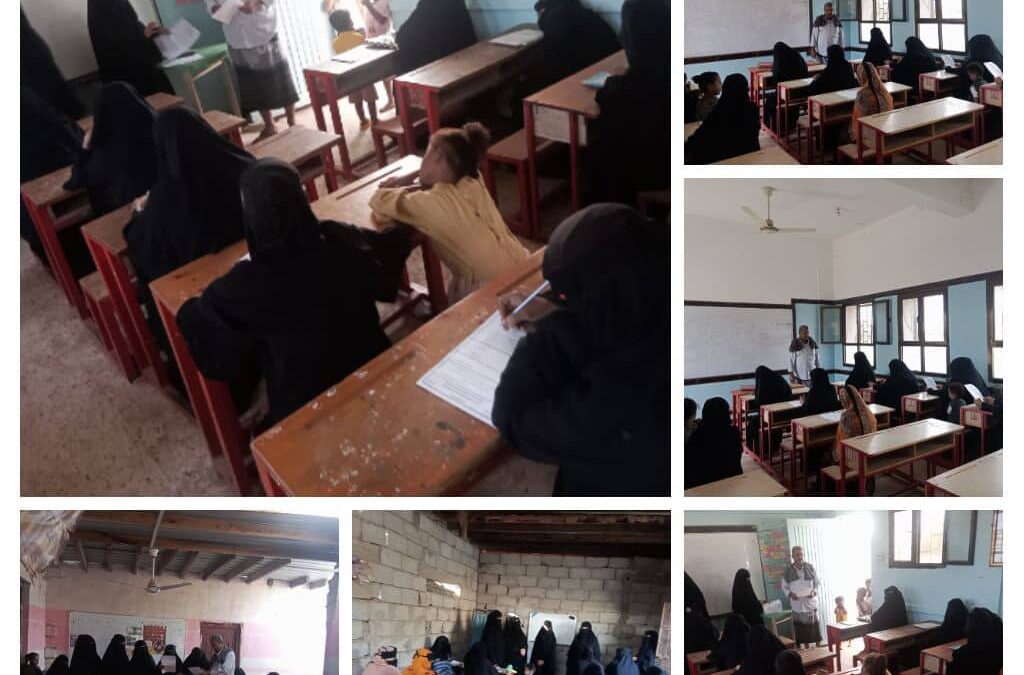 أبين: مدير جهاز محو الامية وتعليم الكبار يدشن الامتحانات النهائية في مراكز محو الامية