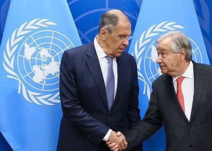لافروف يتهم غوتيريش بالانحياز للغرب وعدم الالتزام بالحياد الأممي
