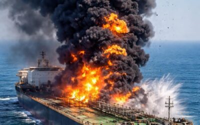 🔥إيران تضرب ناقلة نفط في مضيق هرمز بعد تتجاهل التحذيرات