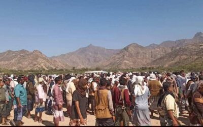 غيثان والسوري وبرهوت يتقدمون موكب تشييع الشهيد المناضل “حسين دحه الميسري” في مودية