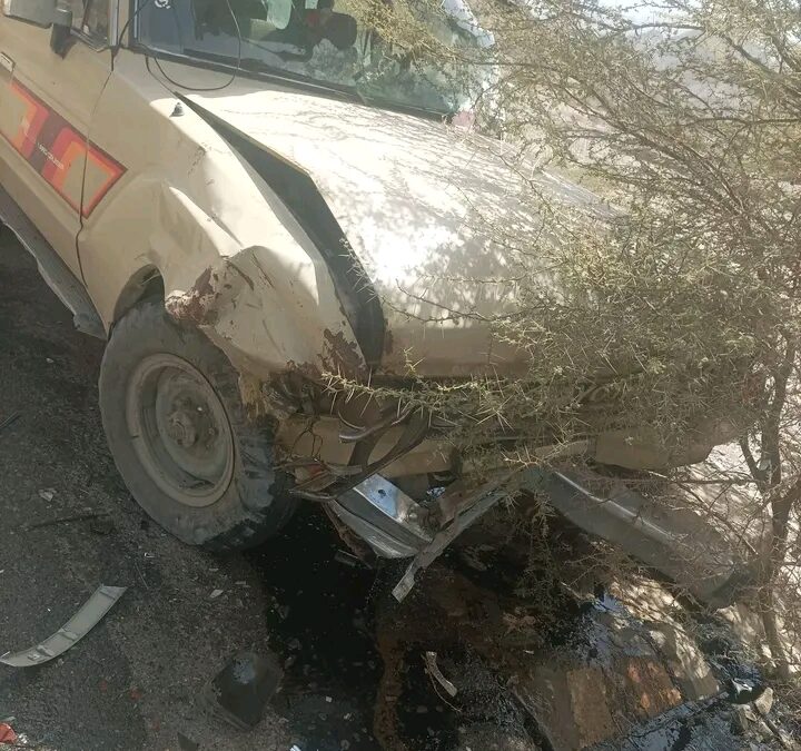 *نجاة مستشار مكتب التربية بمحافظة أبين “شيخ النوباني” من حادث مروري مروع في منطقة ثنهة*