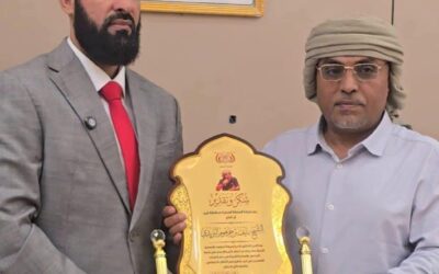 محافظ أبين يكرّم الشيخ نائف جرهوم وزملاءه المغتربين في الصين تقديراً لإسهاماتهم المجتمعية والإنسانية