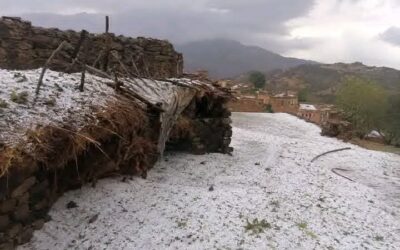 بينما أوروبا تحترق بموجة حر شديدة.. شاهد ثلوج في عز الصيف باليمن