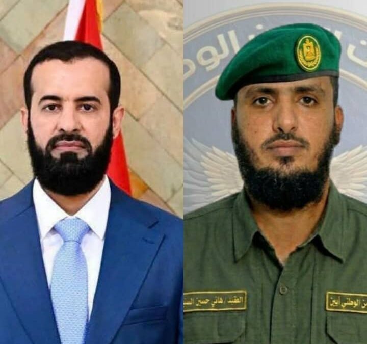 قائد قوات الأمن الوطني بأبين يهنئ اللواء الدكتور مختار الرباش بترقيته إلى رتبة لواء وتعيينه قائداً لممحور أبين واللواء 255 مشاة