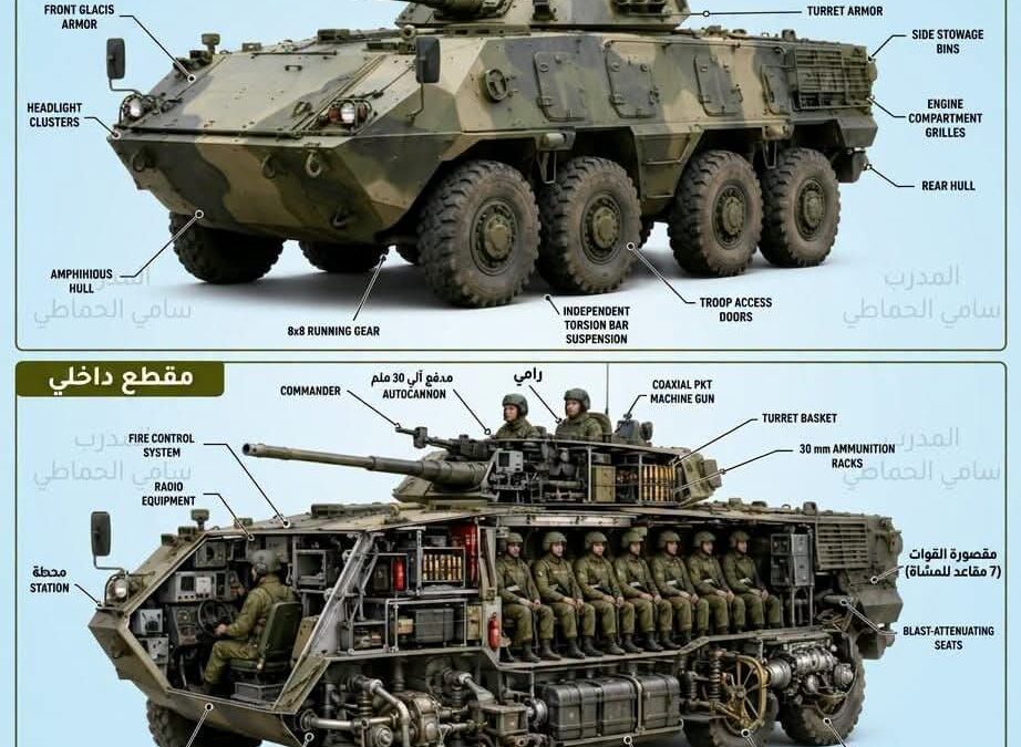 ⚙️ العملاق المجنزر على عجلات: السيرة التاريخية والهندسية للمدرعة الروسية بي تي آر-90 (BTR-90)