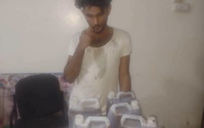 الأمن الوطني بلحج يضبط شخصًا بتهمة تصنيع «العسل المقشوش» في منطقة اللحوم