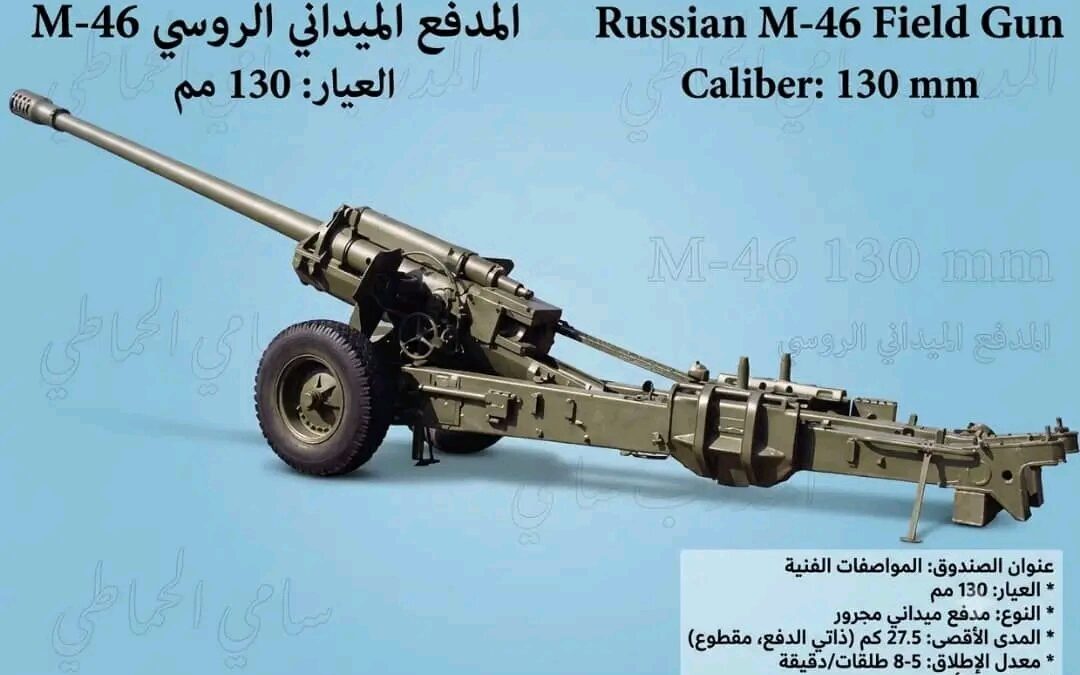 مدفع 130 مم (M-46 Heavy Field Gun) ​”سفير المدى البعيد”.. العملاق الفولاذي الذي يضرب بعمق ويكسر أعتى التحصينات