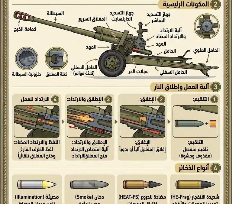 المدفع الأسطوري D-30 عيار 122 ملم: تحفة المدفعية الميدانية (الدليل الشامل)