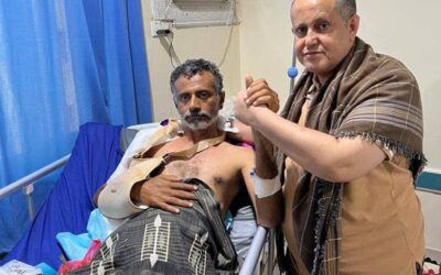 الحالمي يطمئن على صحة القائد فاروق الكعلولي ويشيد بمواقفه البطولية في جبهة الصبيحة