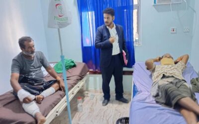 مدير إدارة الشهداء بانتقالي لحج يزور جرحى الساحل الغربي في مستشفيات العاصمة عدن