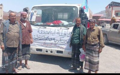 انتقالي حبيل جبر يسير قافلة إغاثية لدعم أبطال قواتنا المسلحة الجنوبية في جبهتي كرش والمسيمير الحواشب