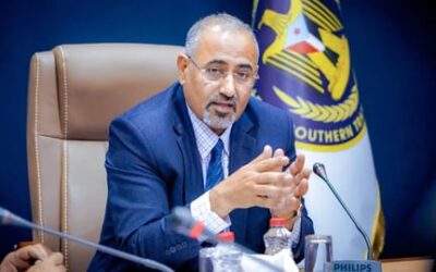 رئيس المجلس الانتقالي الجنوبي العربي عيدروس الزبيدي يعلن استعادة باب المندب وجزيرة ميون